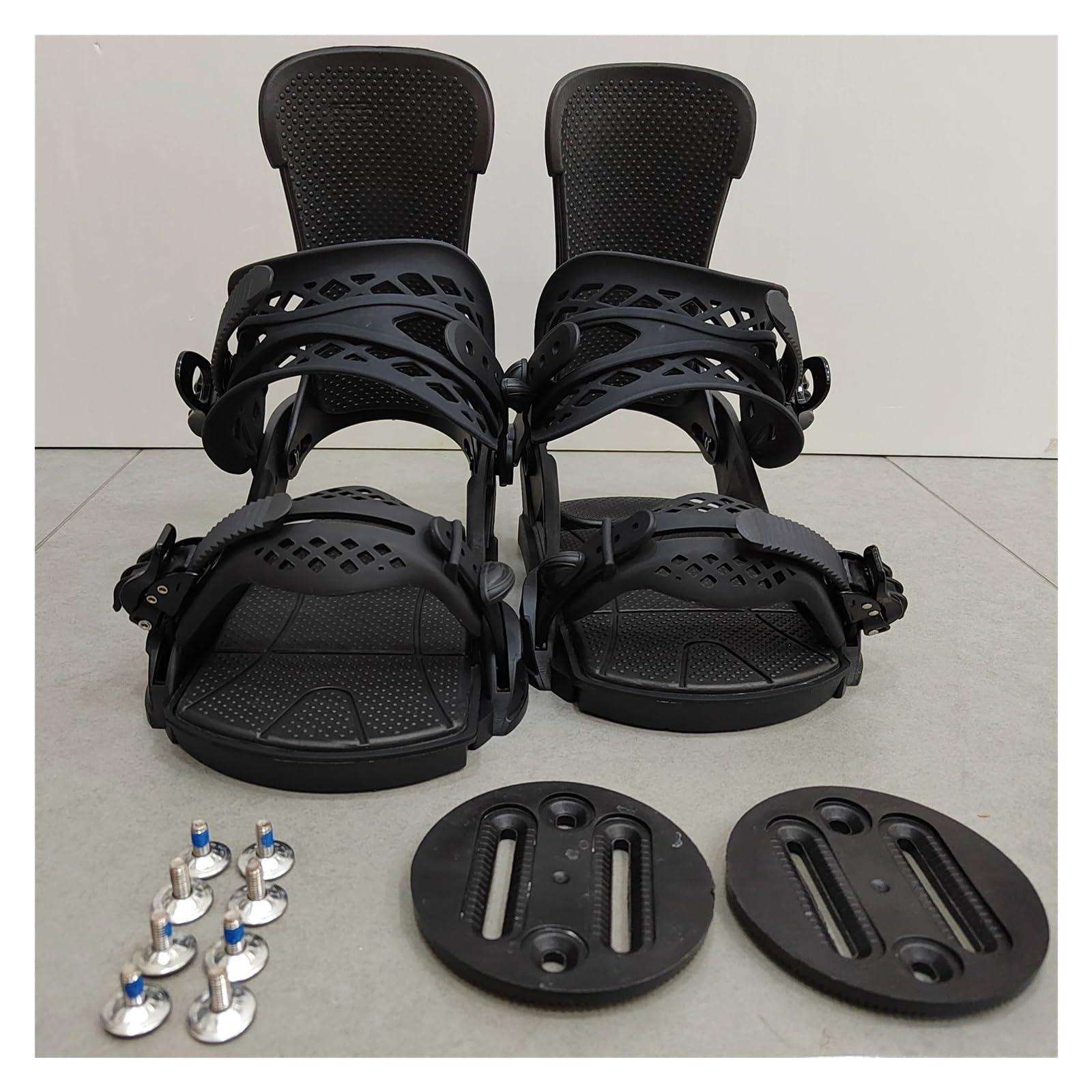 Clip Metalliche per Legami per Snowboard, Attacchi da Snowboard Uomo in Bianco e Nero, Taglie Multiple