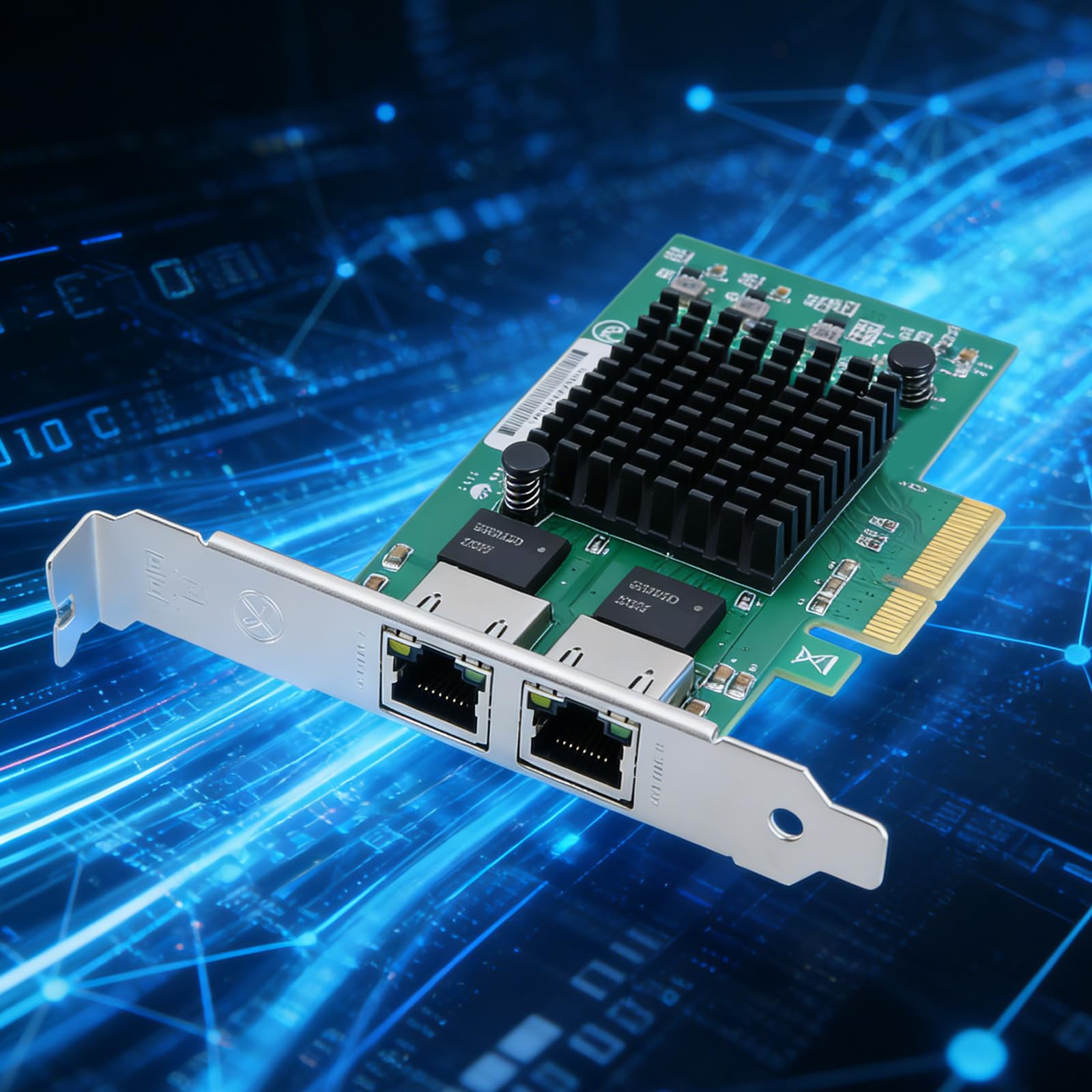 Doppia scheda di rete Ethernet Gigabit RJ45 PCIE 10/100/1000Mbps Due Porte RTL8125B Chip Ethernet Scheda di Gioco Trasmissione Bassa Latenza