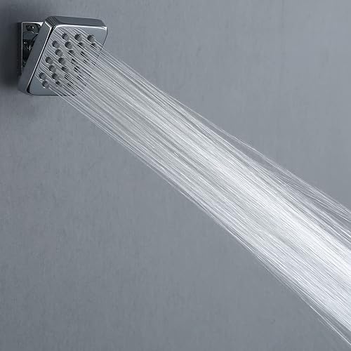 Miniatura 30 de Juego de ducha de latón con chorro de masaje cuadrado, de la marca RANDOM, de níquel cepillado, cromado, bronce aceitado y oro cepillado. C-Negro