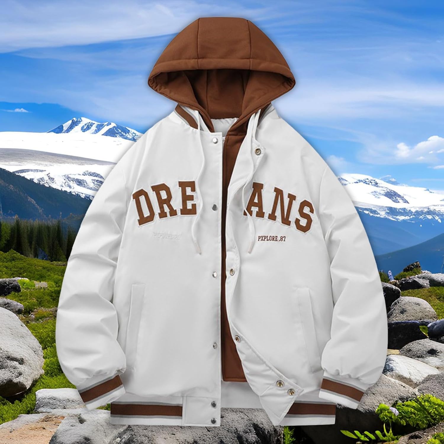 HUF◇GILBERT ZIP SWEATER/ノルディック柄/ジップカーディガン/M