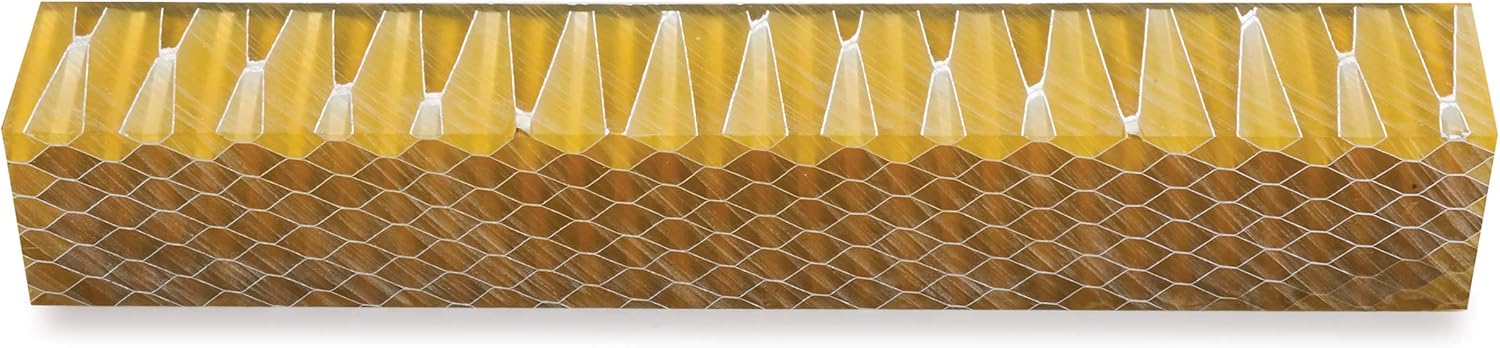 Woodriver Acrylic Honeycomb Pen Blank - Yellow