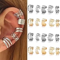 Vista 4 de Juego de 20 piezas de joyería para el cabello, accesorios de rastas de metal dorado y plateado, pinzas para trenzas, de cristal, para mujeres