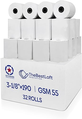 Miniatura 6 de TheBestLoft Printitives Rollos de papel de impresora térmica de 2-14 x 50 para máquinas de tarjetas de crédito, calculadoras, terminales de reloj,