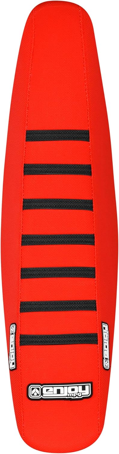 Enjoy Mfg Seat Cover - Compatible with 2014-2017 Honda CRF 250 CRF250 - All Red/Black Ribs #48