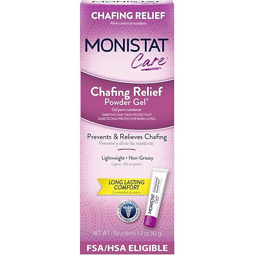 Monistat Chafing Relief Powder Gel, Anti-Chafe Protection, Fragrance Free Chafing Gel, 1.5 Oz, 1 Pack