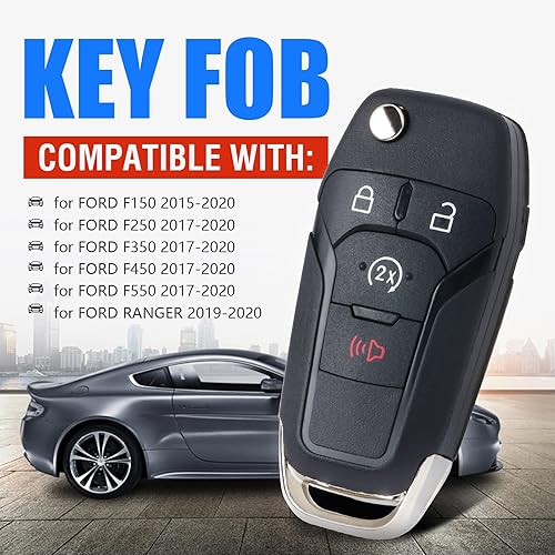 Miniatura 2 de Keymall Control remoto de entrada sin llave para Ford F150F250F350F450F550 2017-2020 para Ford Ranger 2019 2020 (FCC IDN5F-A08TDA PN164-R8134) 4