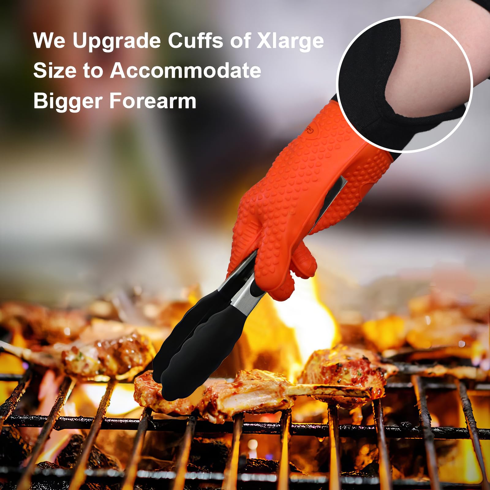 Barbecue Gloves Walfos Gloves Grill Gloves Orange Walfos Silicone