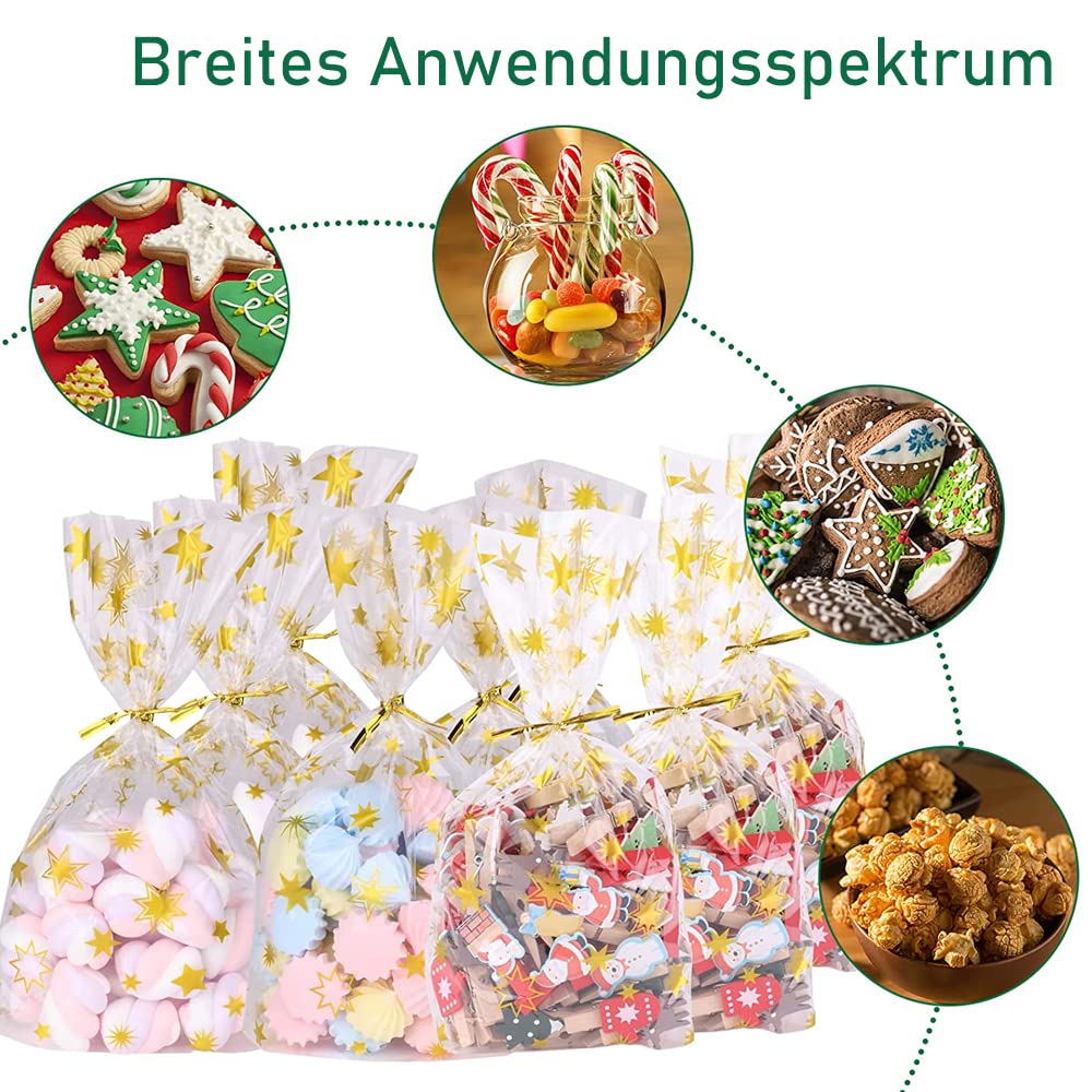 Lot De 100 Petits Sacs En Cellophane Transparents Avec 100