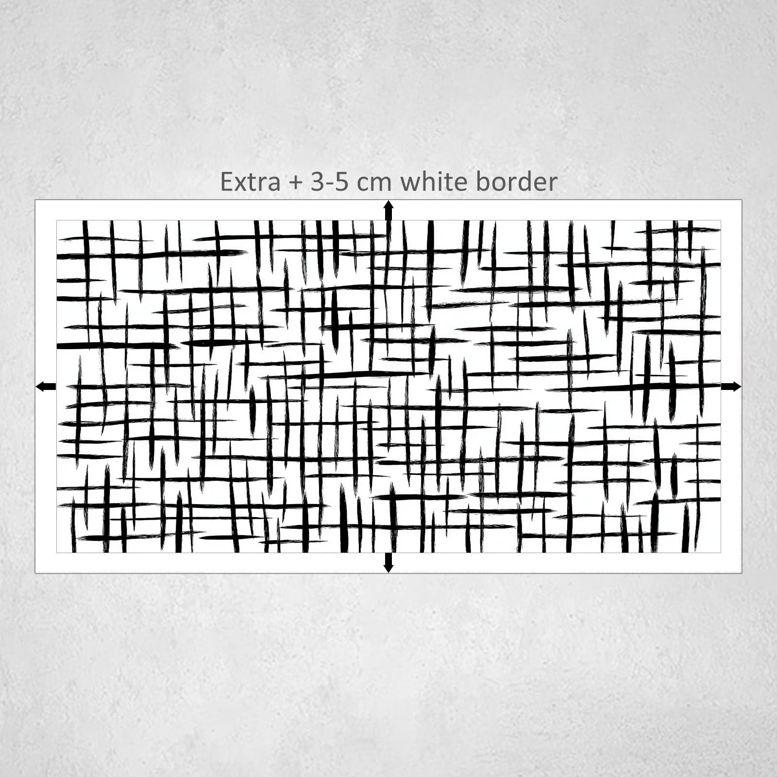 Genérico Cuadros Decoracion Salon Líneas De Cuadrícula En Blanco Y Negro 90x60cm Lienzo Decorativo con Marco Madera, Laminas Cuadro para Pared, Decoracion Dormitorio Baño Comedor Oficina Hogar