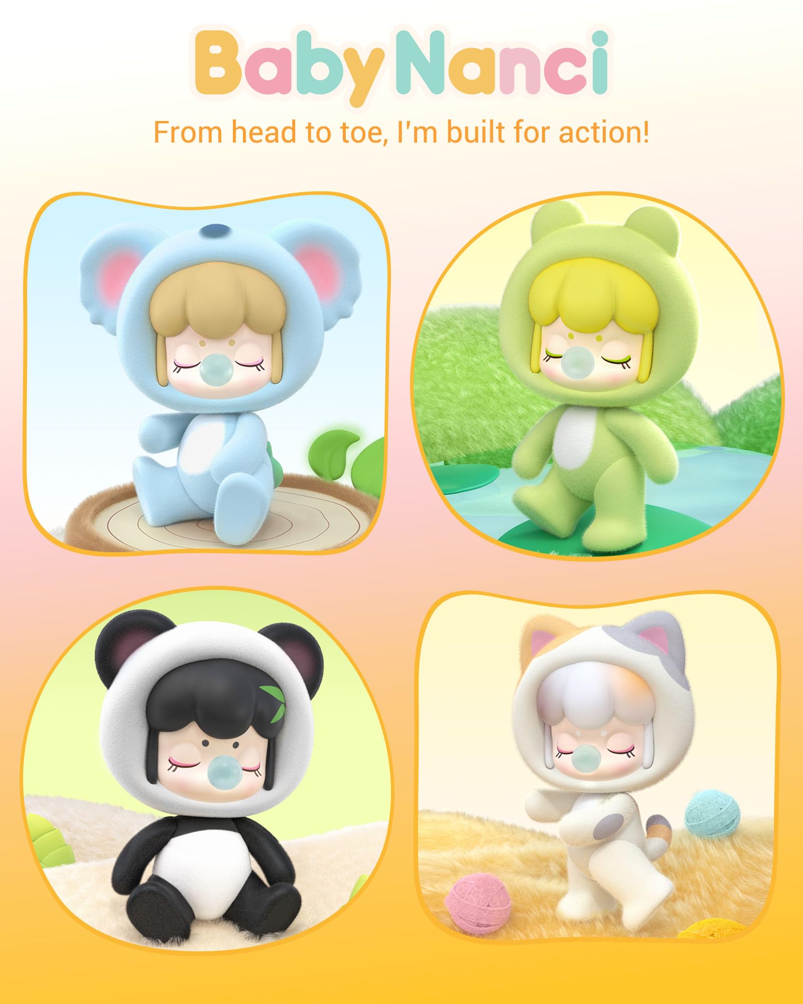 Amazon.com: Rolife Nanci Blind Box- Fluffy Party Series-Cute