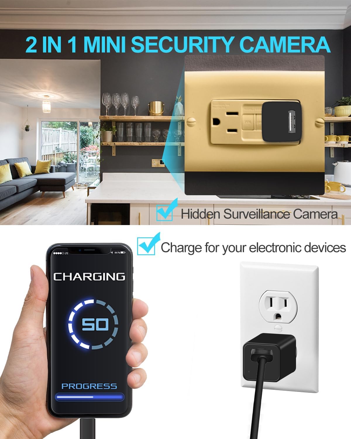 2-in-1 Mini Security Camera Functionality