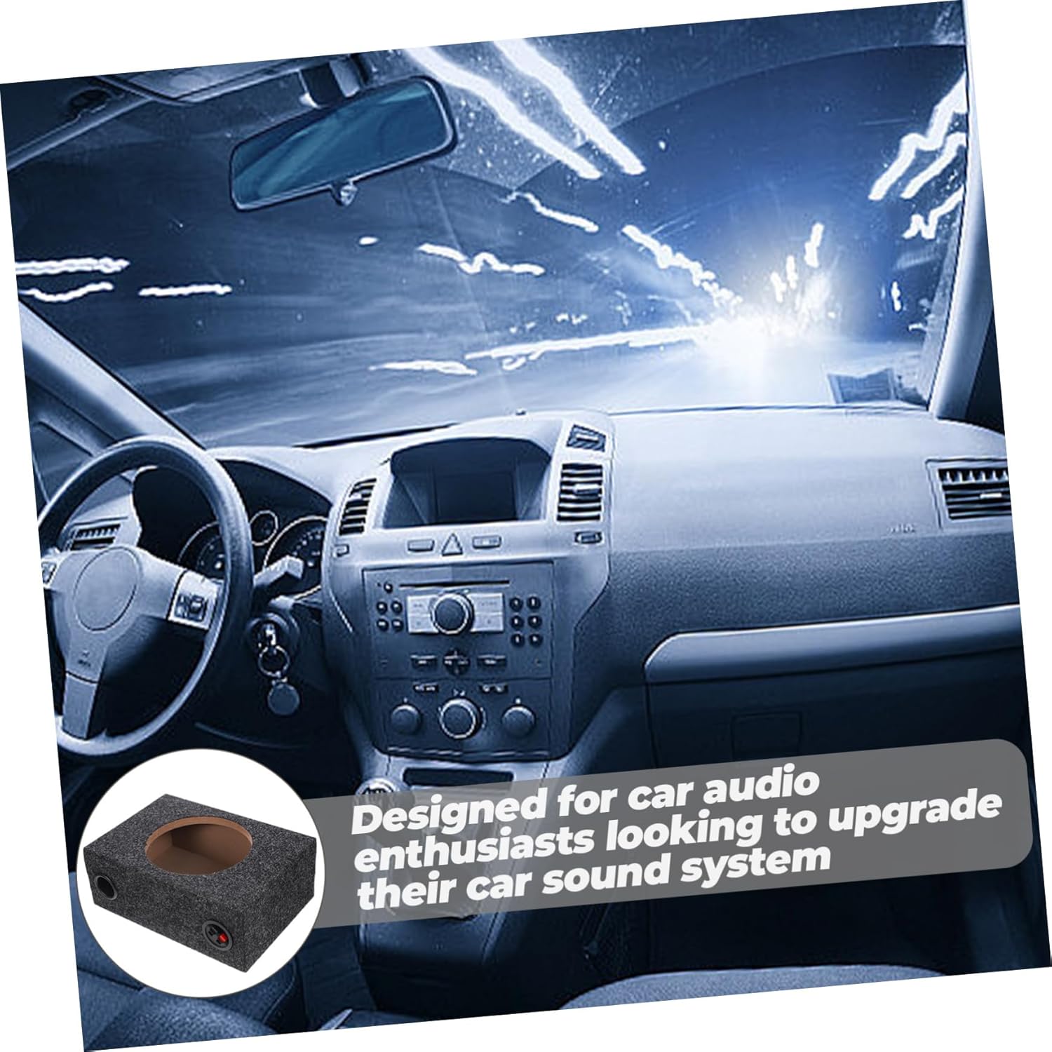 Sealed Subwoofer Box Carpeted Car Subwoofer Enclosure Wood Abs Material for Powerful Bass Upgrade DIY Car Audio System