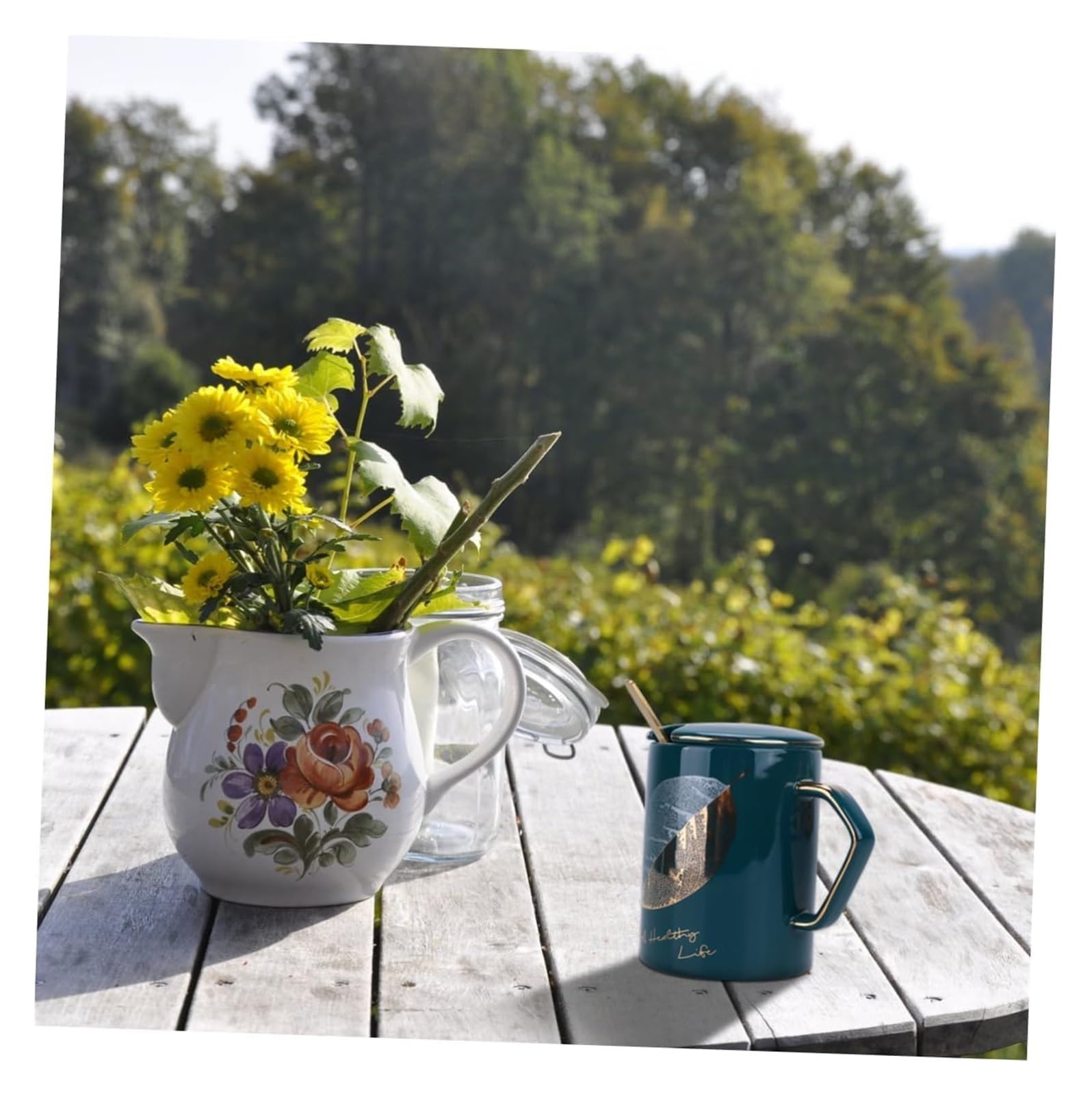Tazas de café, tazas de bebidas, taza de cerámica con tapa, taza con tapa, taza para beber, taza de agua, taza de regalo, taza de porcelana, taza de café verde, taza de personalidad con tapa, taza de