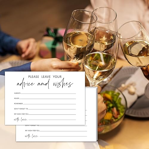 Miniatura 9 de WwongxianB Juego de 25 tarjetas de consejos y deseos de flores silvestres  Libro de visitas de palabras de sabiduría para recién casados, despedidas