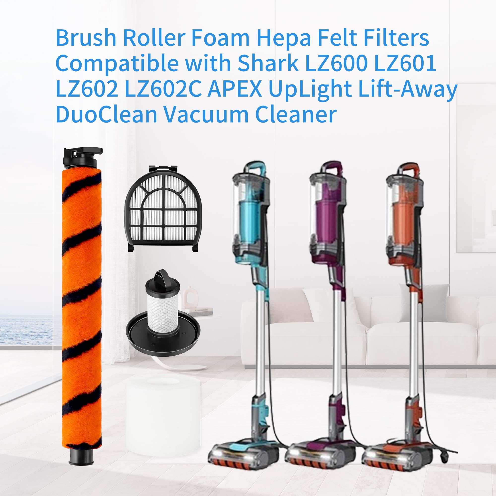 Amazon.com: Amyehouse Brush Roller Foam Hepa Felt Filters