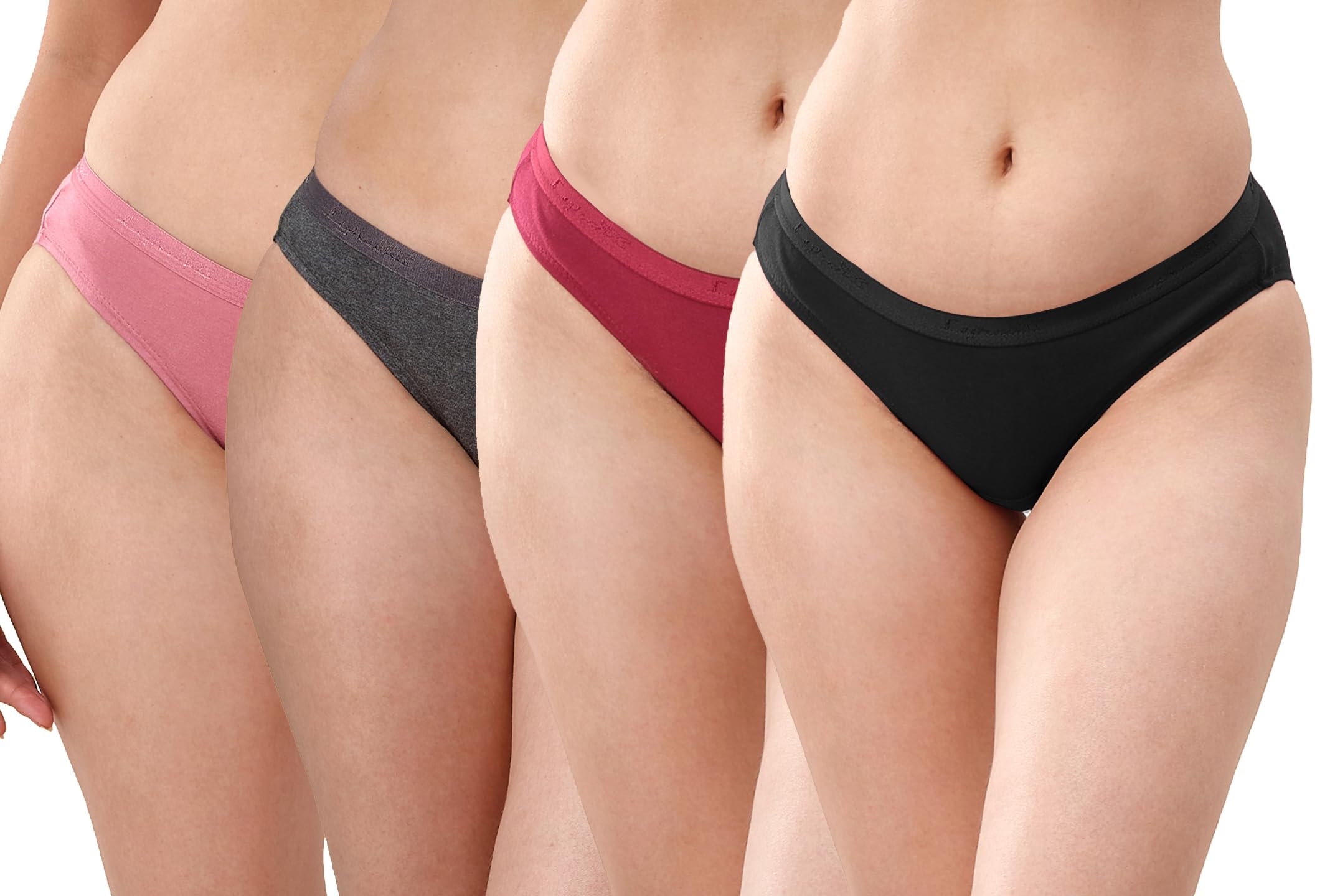 lyra Women's Cotton Pack of 4 Modern Solid Panty-picture-24