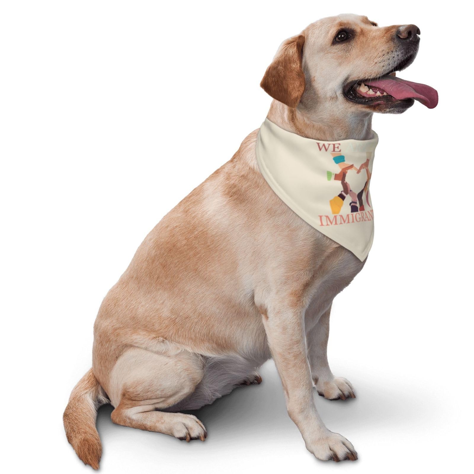 We are All Immigrants Dog Scarf Pet Bandana Cat Pet Bibs