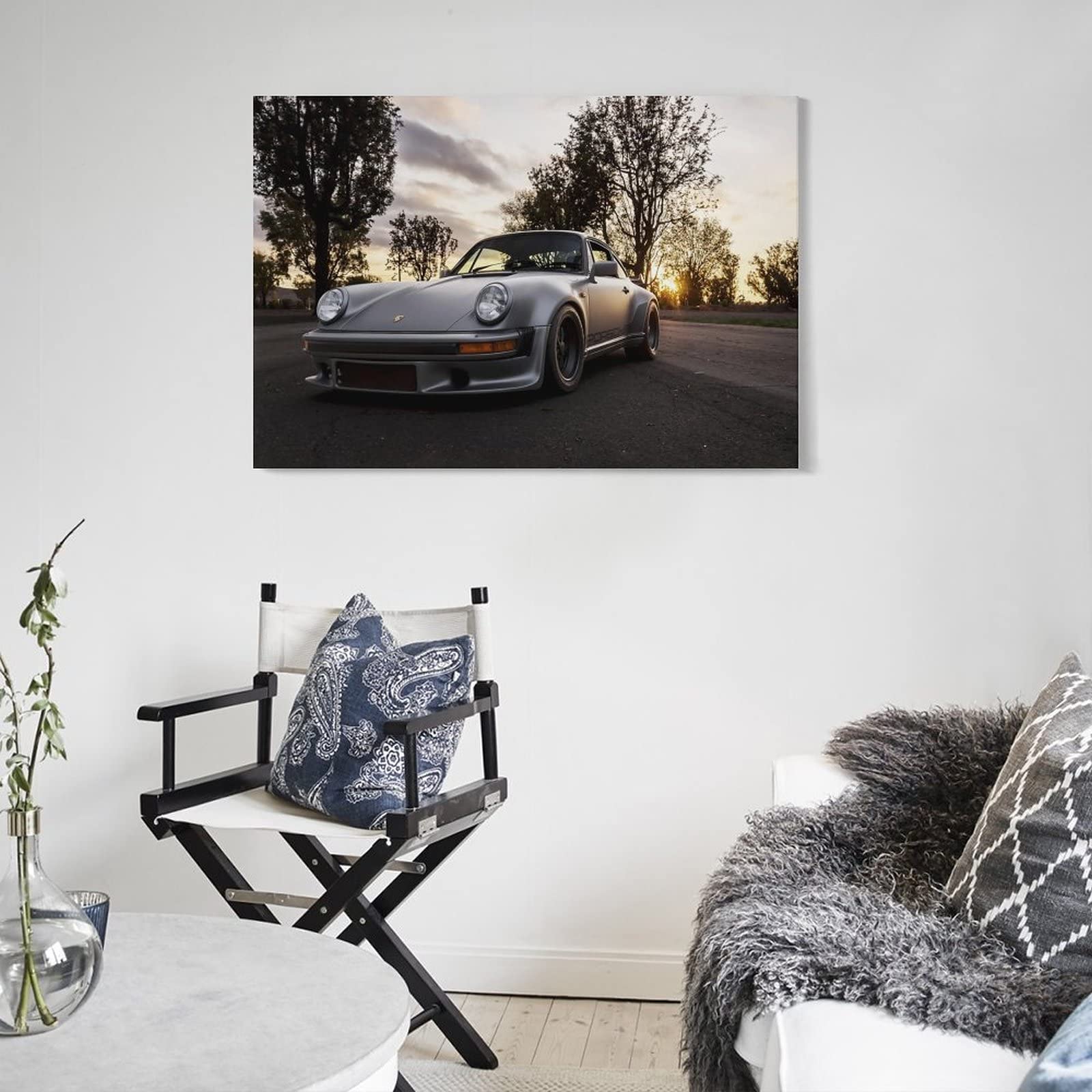 Poster De Voiture Classique Porsche 911 Singer - Décoration Murale Pour Salon, Chambre à Coucher - 30 X 45 Cm