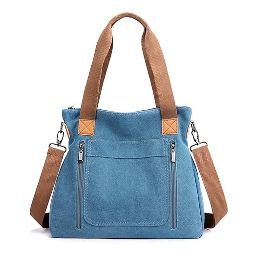 Bolsa Feminina Lona Vintage Bolsa De Ombro Casual Uso Diário Bolsa Feminina De Ombro Bolsa De Mão Com AjustáVel Alça De Ombro