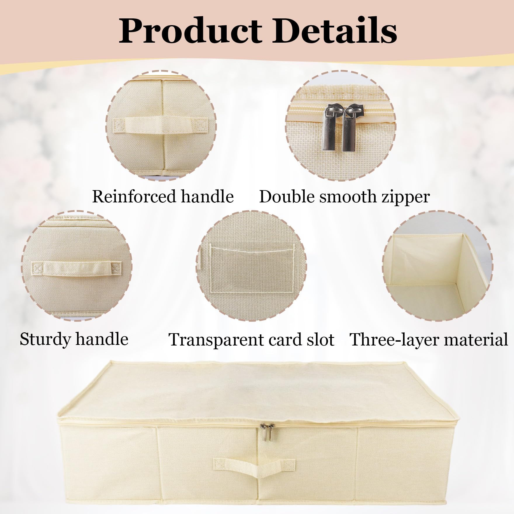 Klmnop Aufbewahrungsbox für Hochzeitskleid, große Aufbewahrungsbox, mit 40 säurefreiem Seidenpapier und 1 Paar Mikrofaser-Handschuhen zur Aufbewahrung von Hochzeitskleidern (Beige)