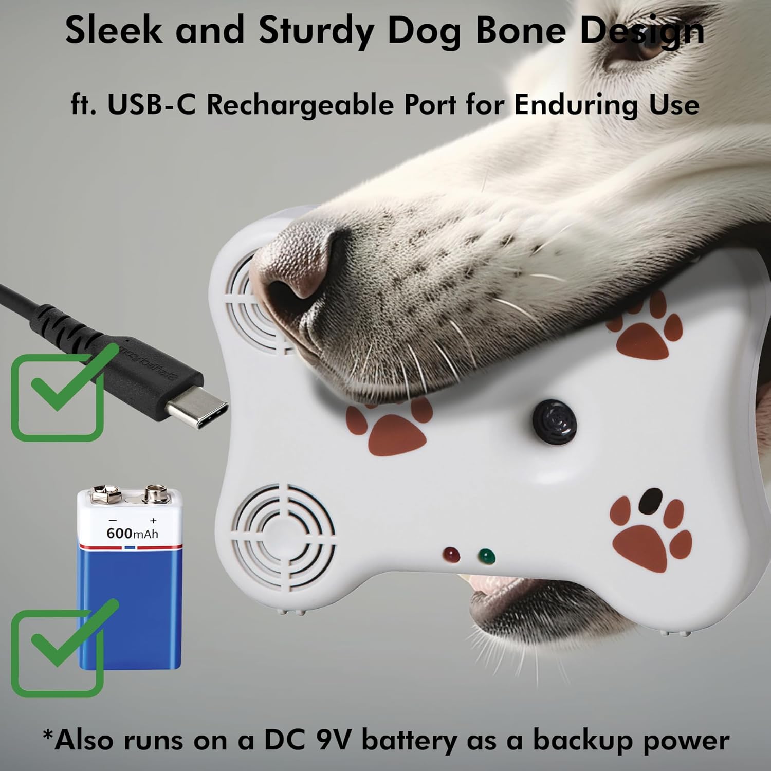 DigiMax Ultrasonic Bark Trainer, Dog Barking Control Devices, Barking Control, Maintenance-Free, No Harmful Chemicals, 180 Degrees Coverage, Bark Detection, Stop Barking, Harmless to Pets & Humans