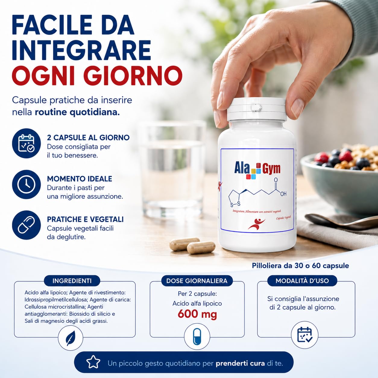 Alagym - 60 capsule - integratore di acido alfa lipoico