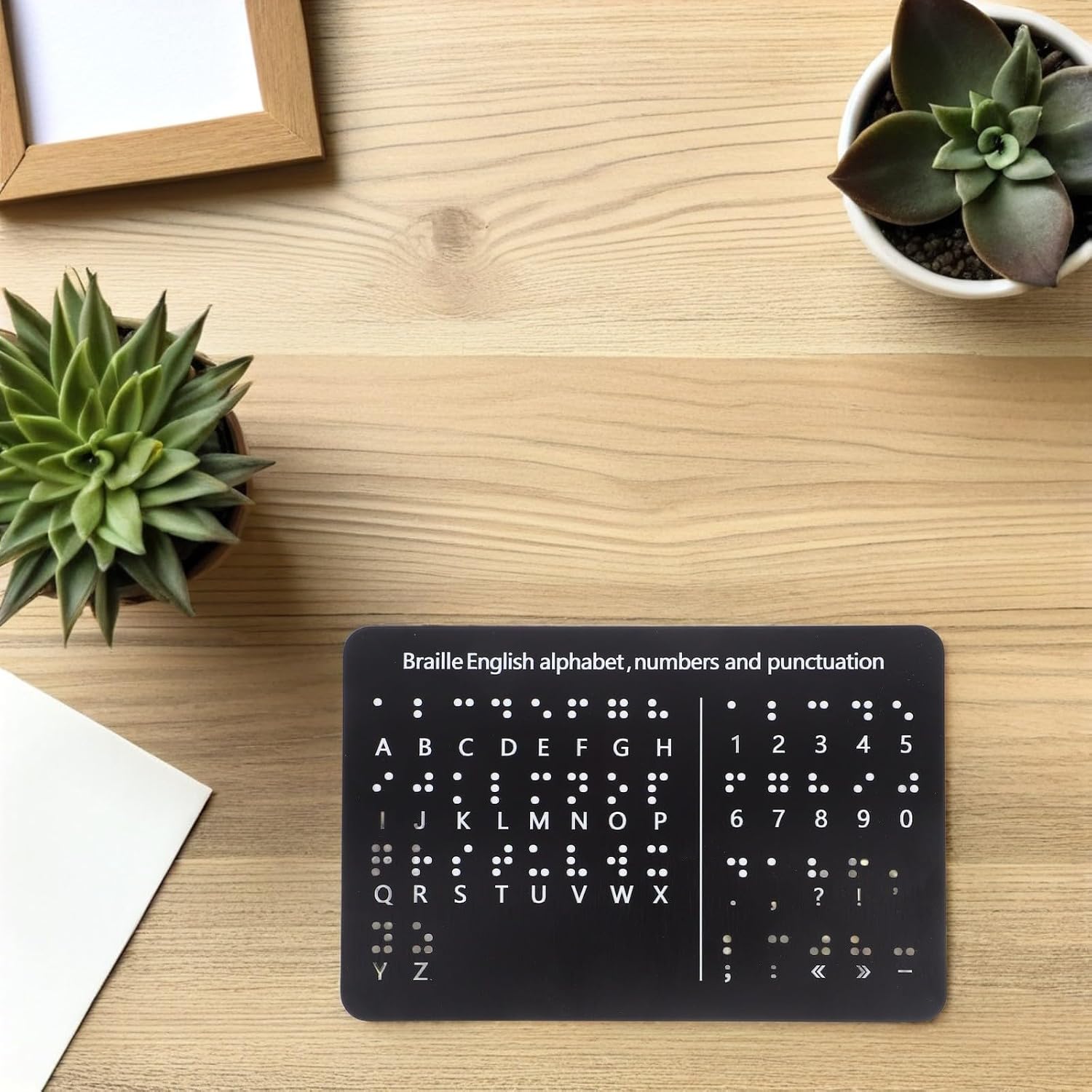 Braille with Dots Letter Raised Alphabet Board for Beginners