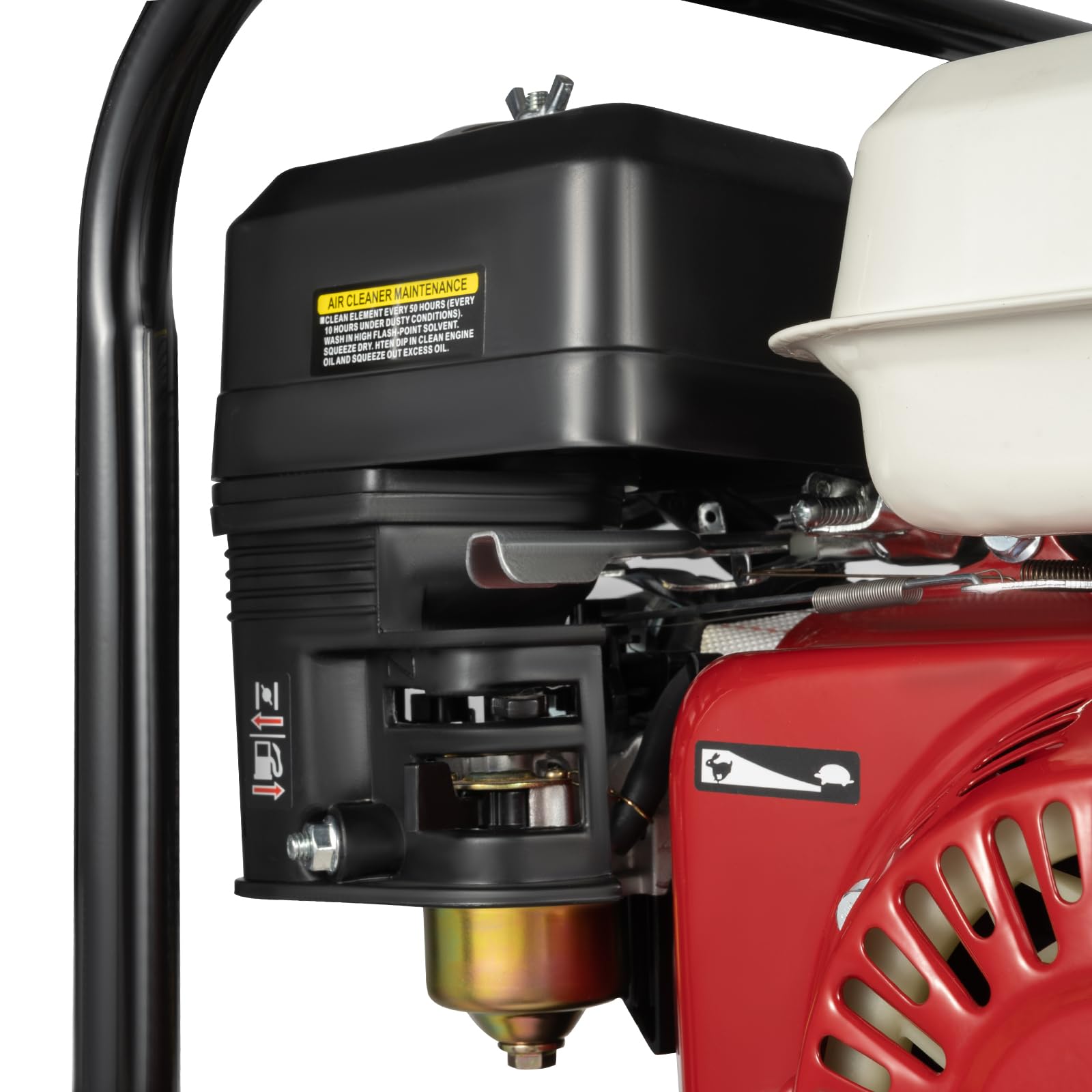 Bomba de agua, el motor de 4 tiempos (6,5 CV, 4,8 kW, 3600 rpm, 9510 GPH) bomba de agua de gasolina de bajo ruido, 3,6 l capacidad del depósito de combustible bajo consumo de combustible 36 m³/h
