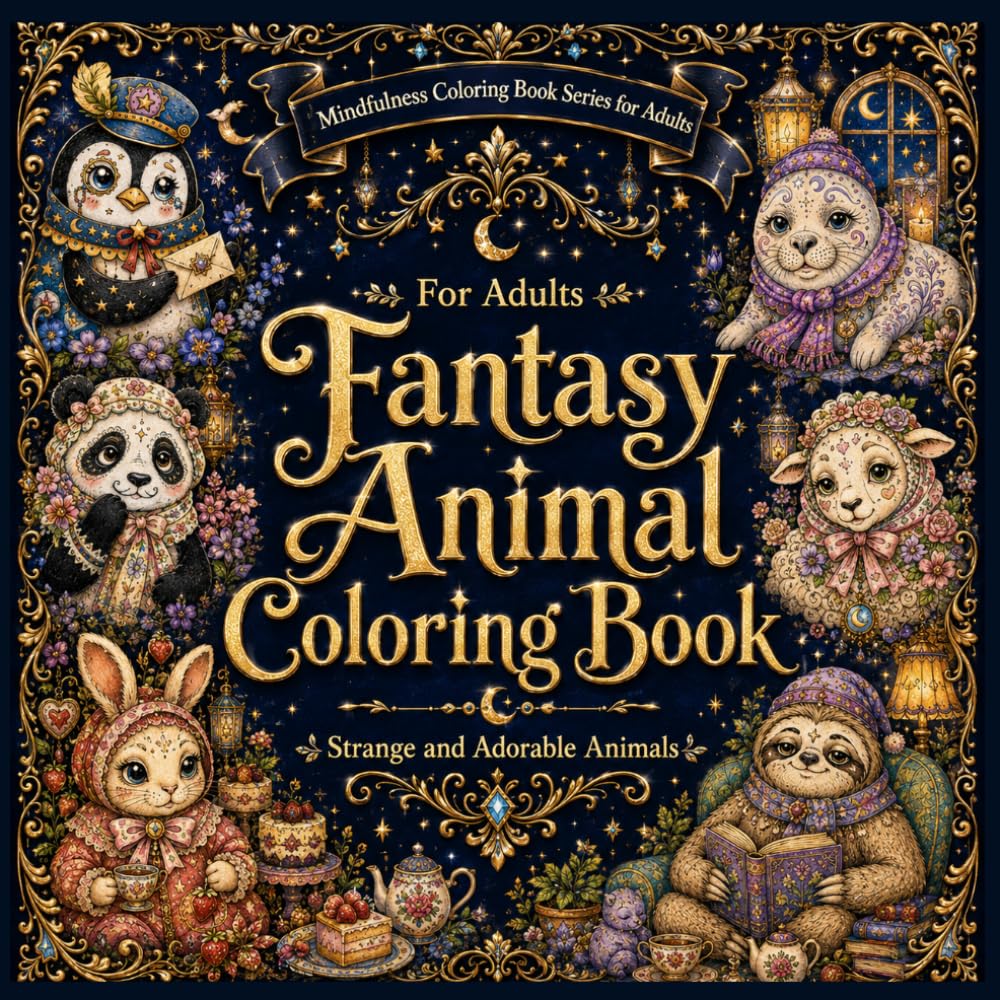 Fantasy Animal Coloring Book: Strange and Adorable Animals with Short Stories (Mindfulness Coloring Book Series for Adults)