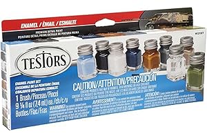 Testors Military Assorted Solvent-Based Paint Set for Model Airplanes - Exterior and Interior