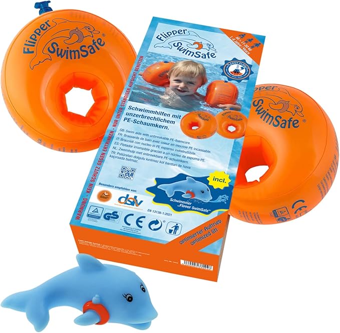 Flipper SwimSafe 1024 - Schwimmhilfe für Babys ab 1 Jahr, Schwimmflügel ...