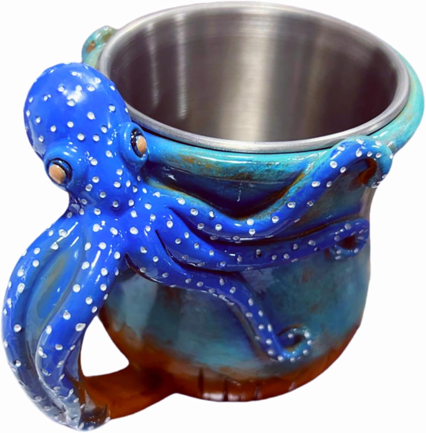 Octopus Coffee Mug Cool Ceramic Handmade Ocean Creature Octopus Cup