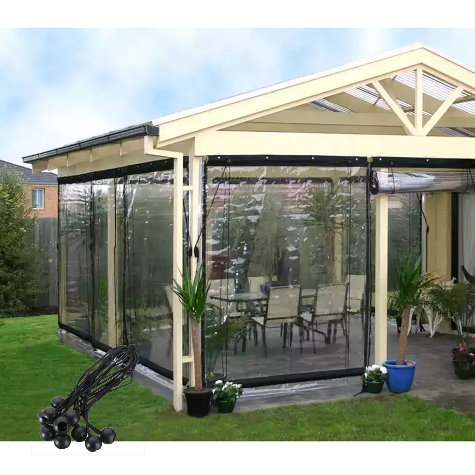 Bâche imperméable isolante contre l'humidité pour rideaux de pergola