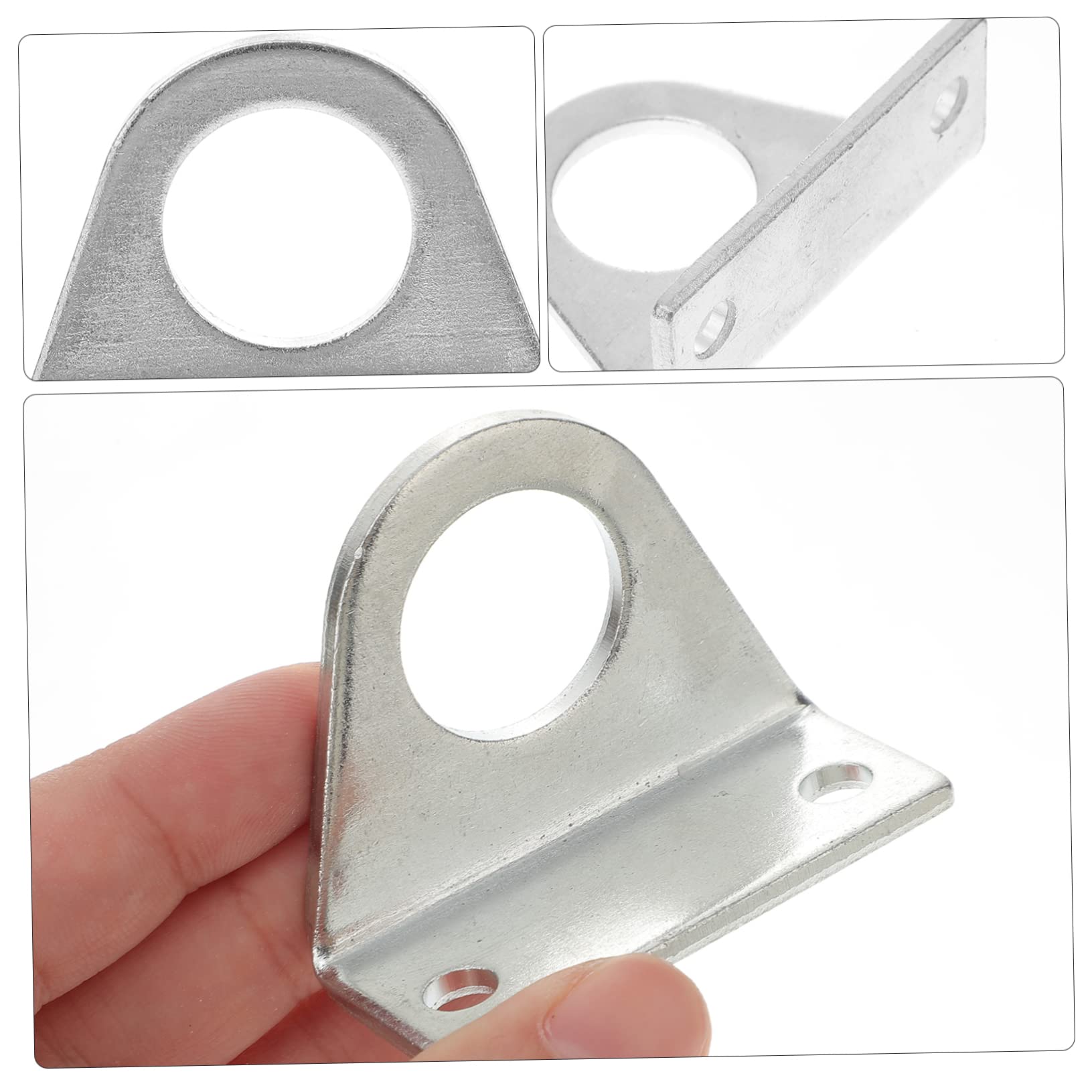 Supports de Montage pour Vérin Pneumatique 3 Paires Trous de Fixation Doubles en Acier Inoxydable et Design Arrondi Fixation Sûre et Anti-rouille pour Usage Industriel