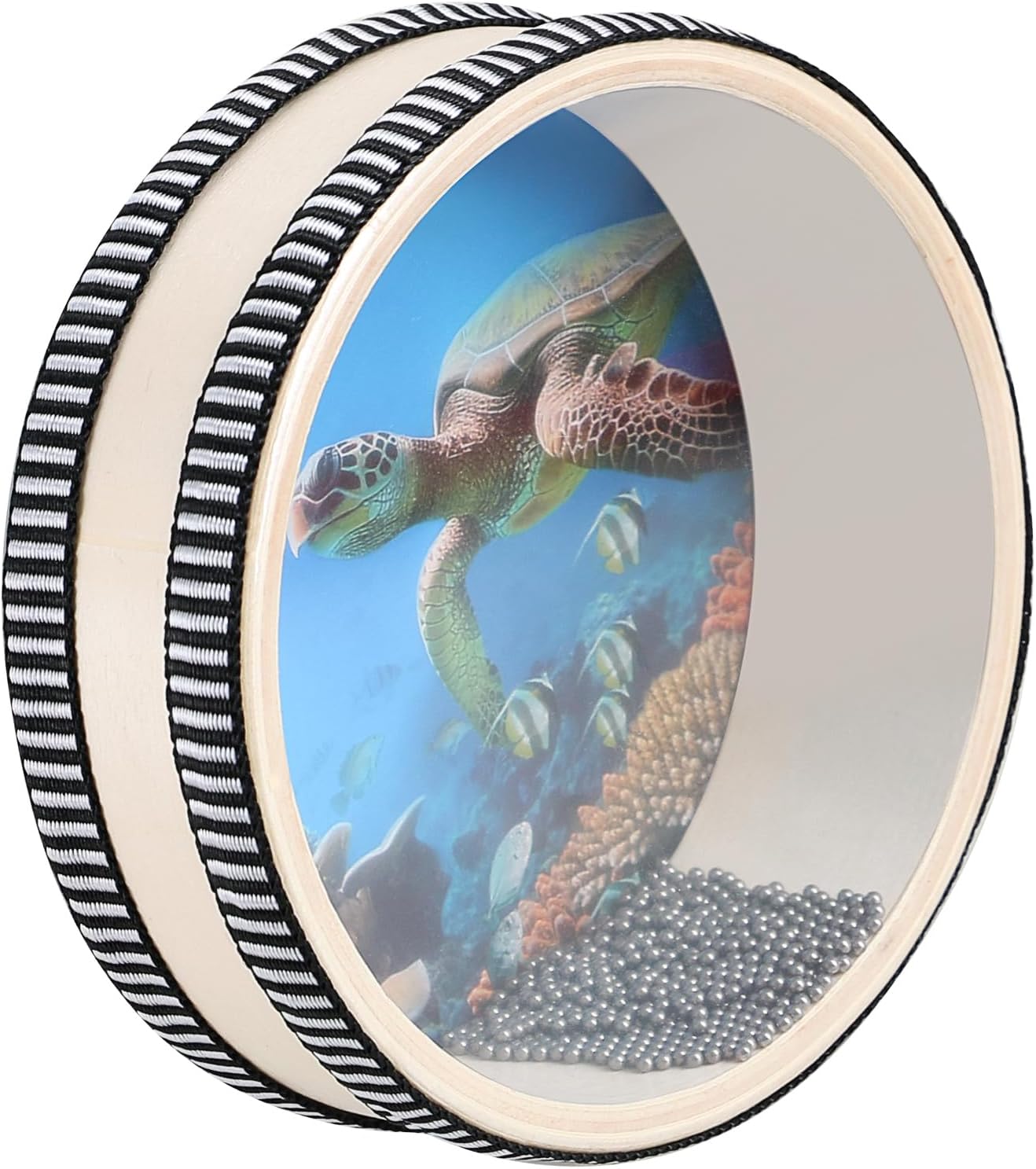 Amazon.com: EASTROCK 6 Inch Wave Bead Ocean Drum Sea Sound Drum with ...
