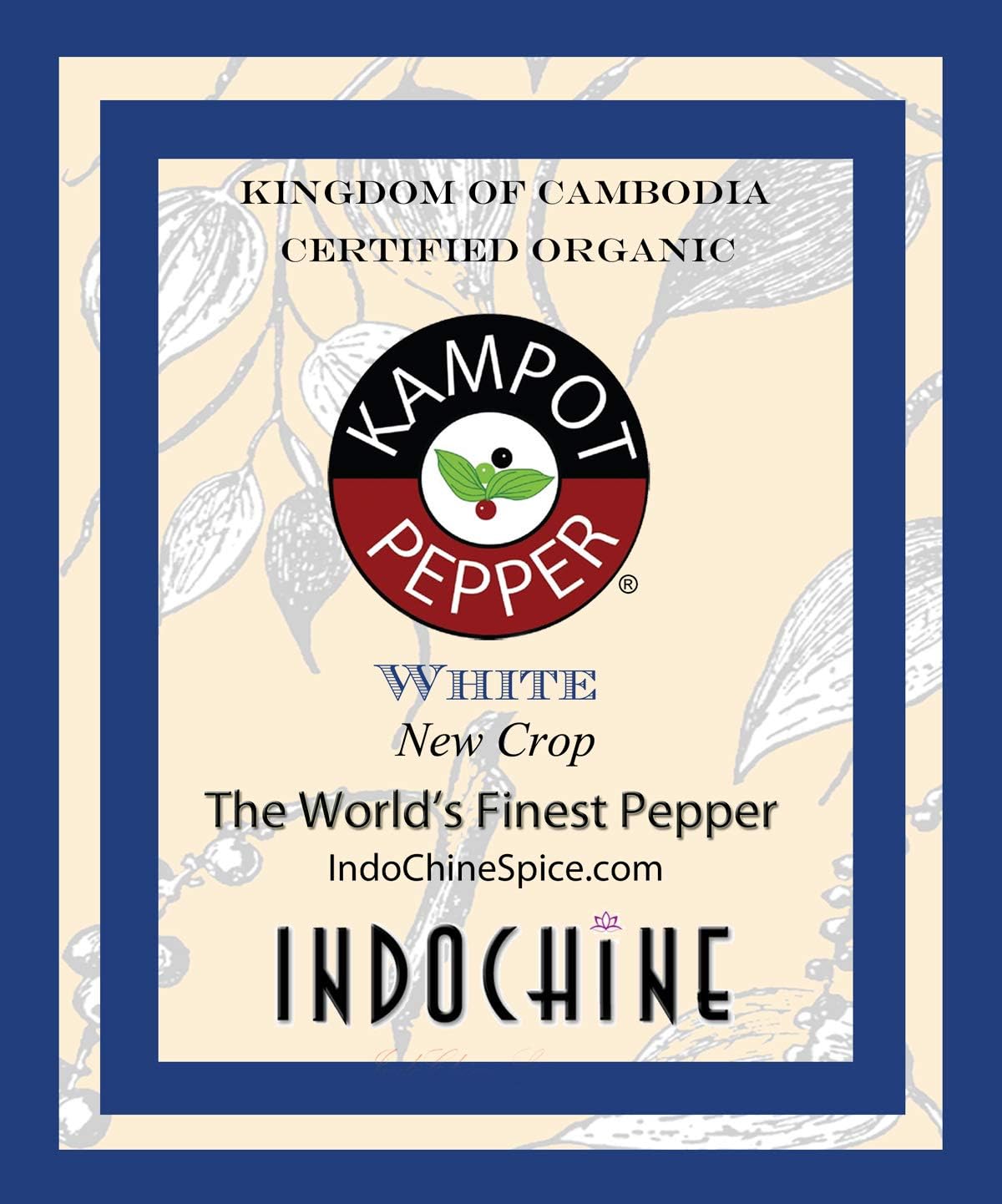 Organic Kampot Pepper - Rare Cambodian Peppercorns White 8 Ounce