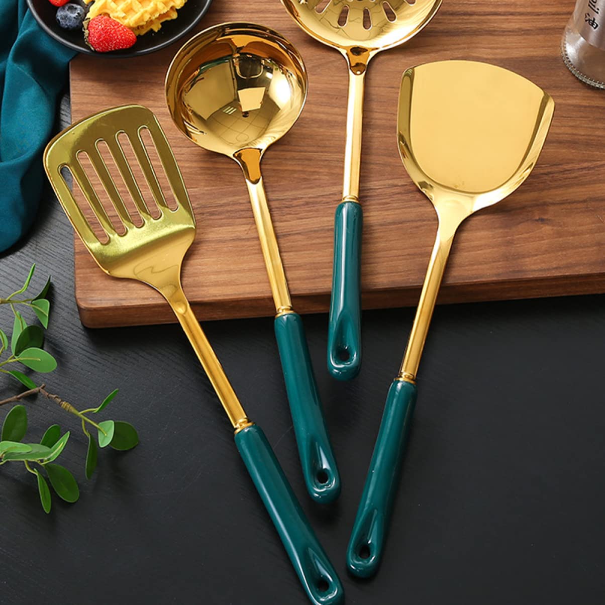 Ensemble D’ustensiles Cuisine en Acier Inoxydable 1 Set Vert