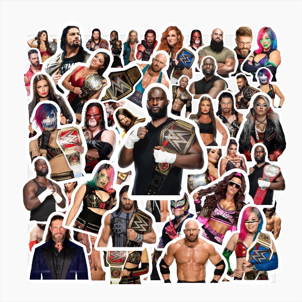 4 Sheets Wrestling Stickers for Water Bottles Wrestling Birthday Party Supplies for Kids Party Decorations Party Favors, Car Stickers and Decals