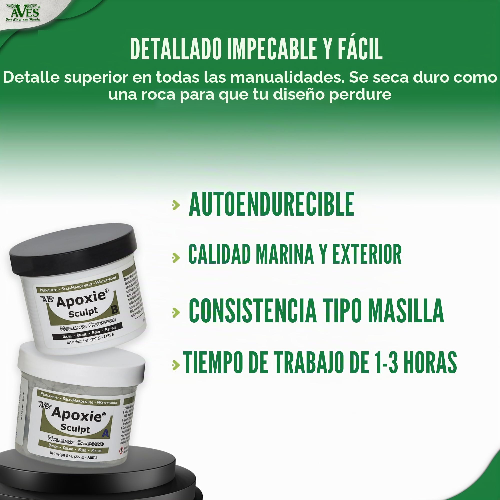 Aves Apoxie Sculpt 1Lb - Pasta epoxy de modelado, 453,6 g, color blanco