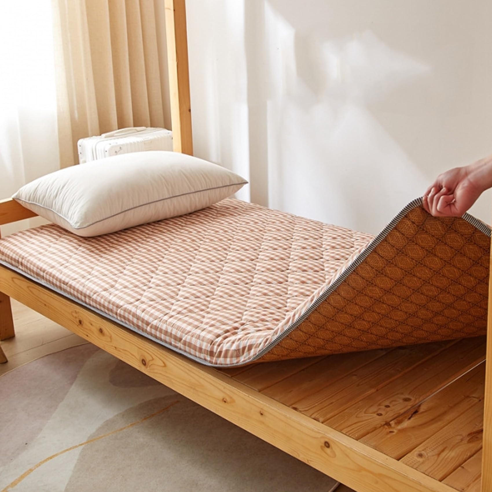 Japanese Floor Futon Mattress Twin Size, Thicken Tatami Sleeping Pad