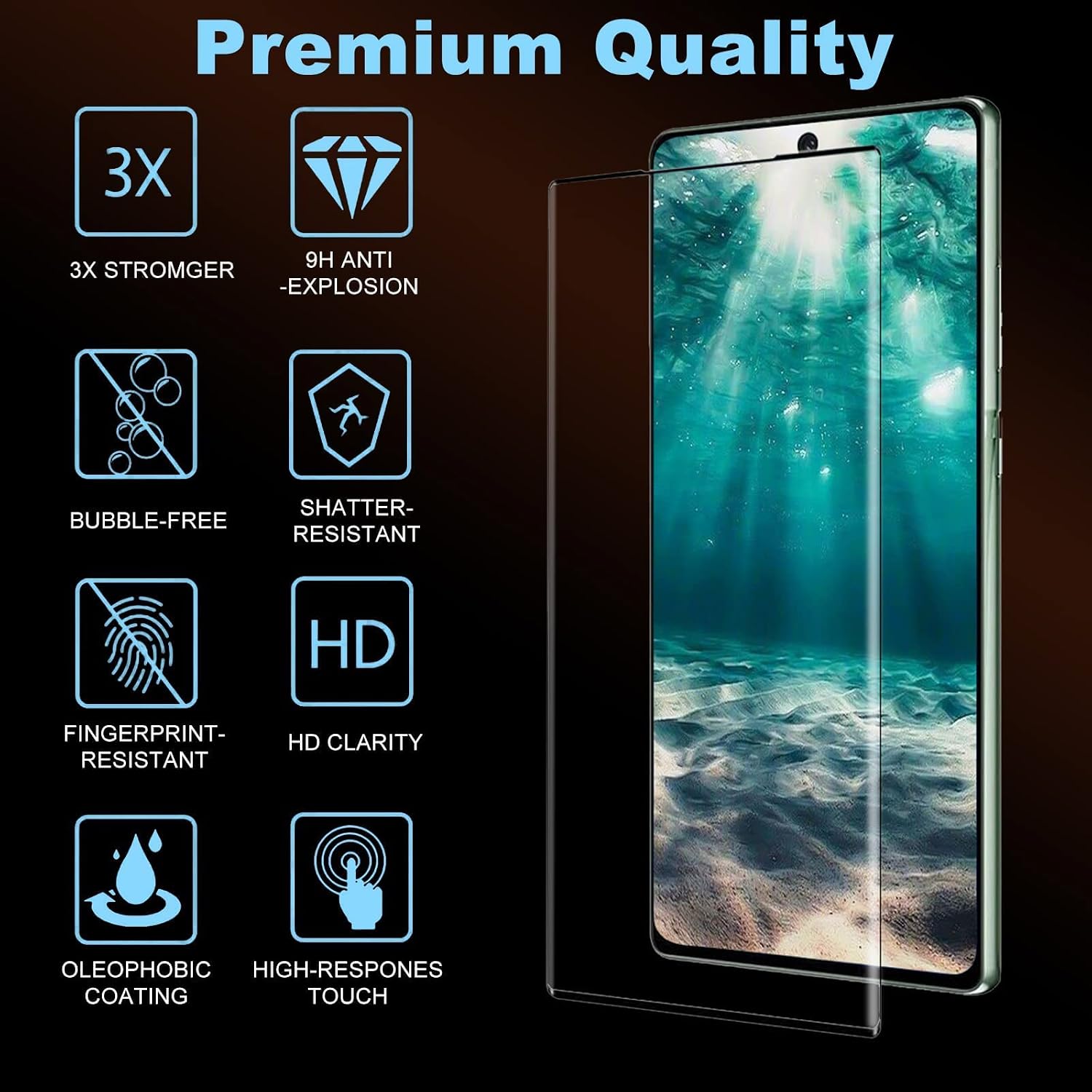 Arshek [2+2 Pack] Galaxy Note 10 Plus Screen Protector,9H Tempered Glass, Ultrasonic Fingerprint Compatible, HD Clear,Bubble-Free,3D Curved for Samsung Note10 5G Glass Protector note10plus （new）AE