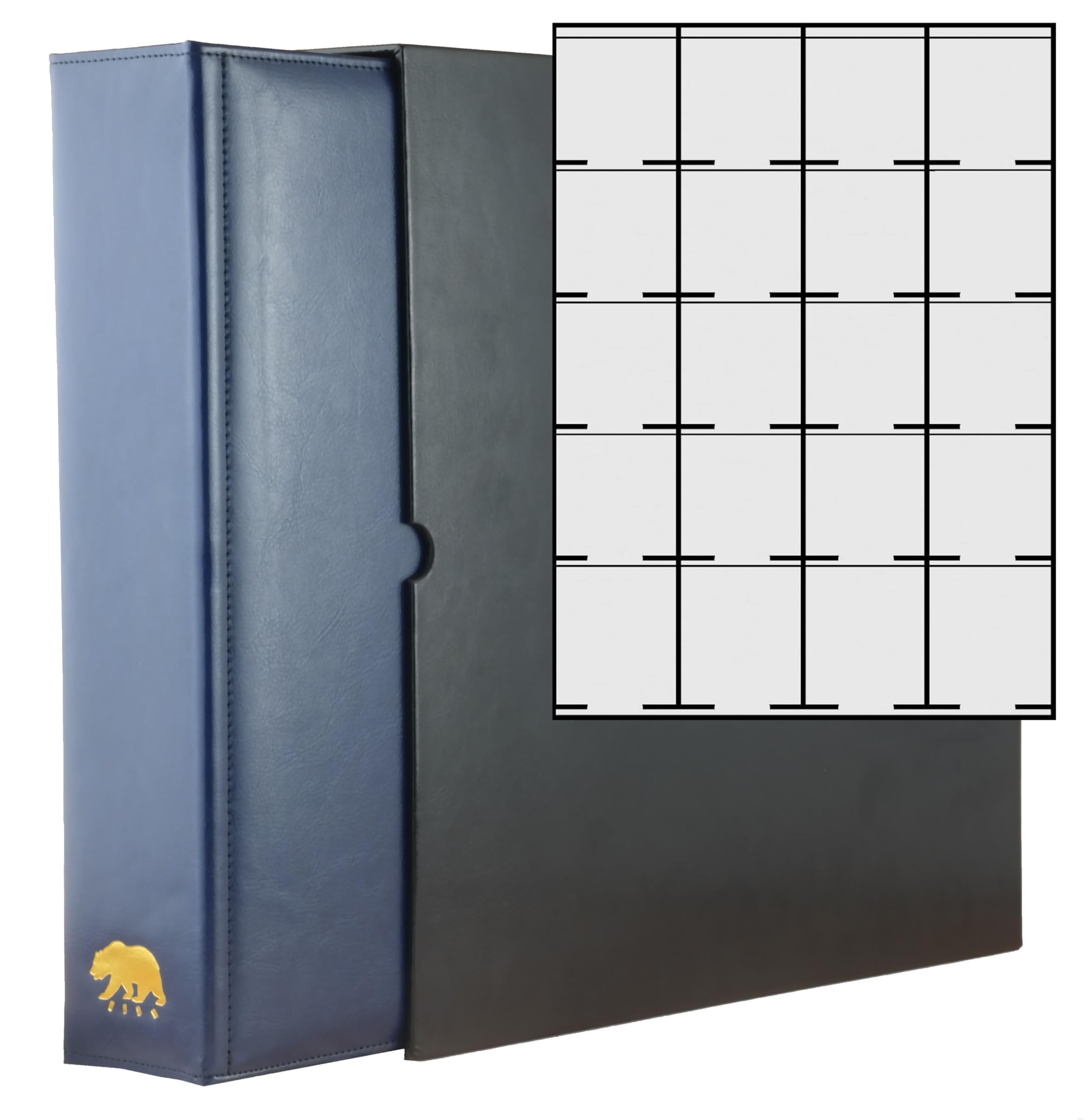 Ursae Minoris Álbum de coleccionista con estuche de 150/200 monedas Estados Unidos y mundo, kit de iniciación - Negro clásico