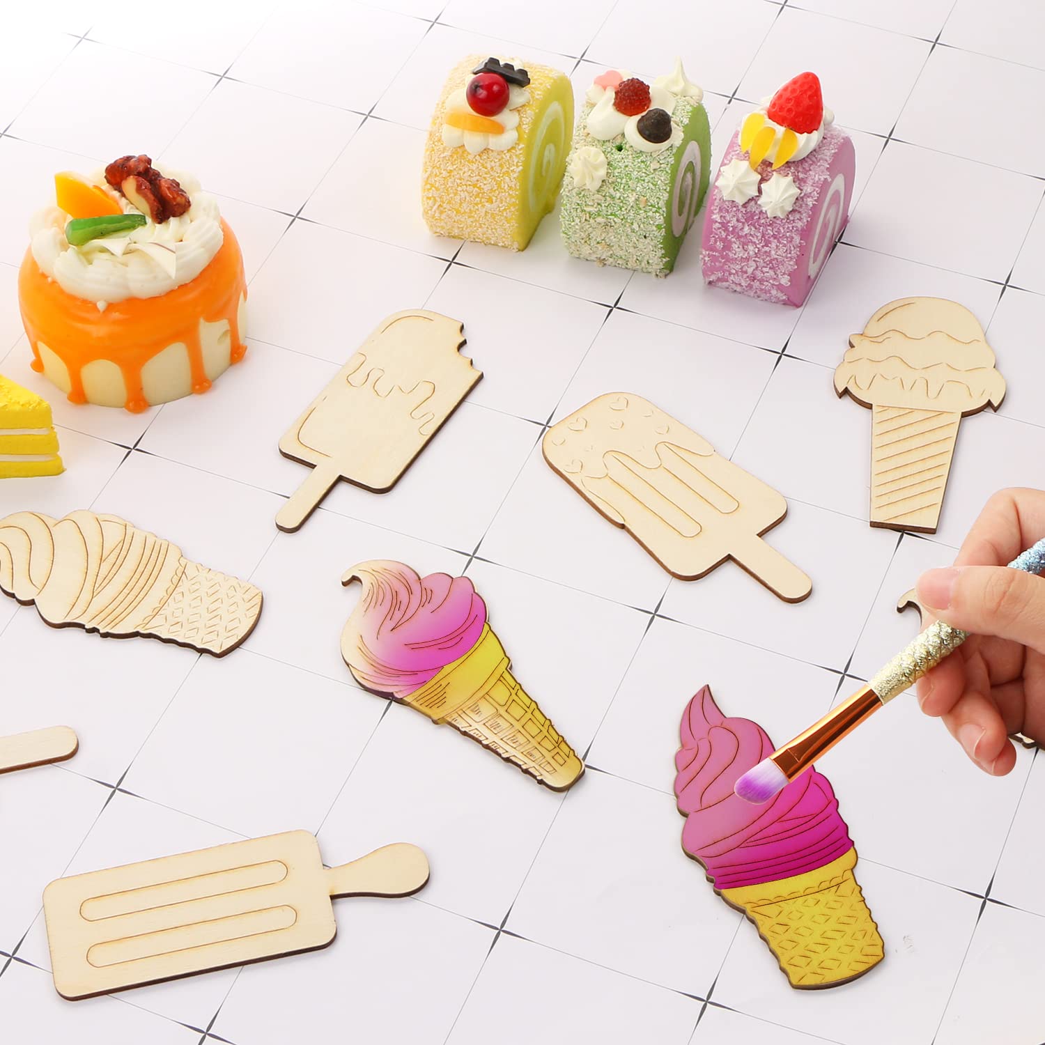 Jeu de simulation à crème glacée en bois pour enfants • Maison du Bois