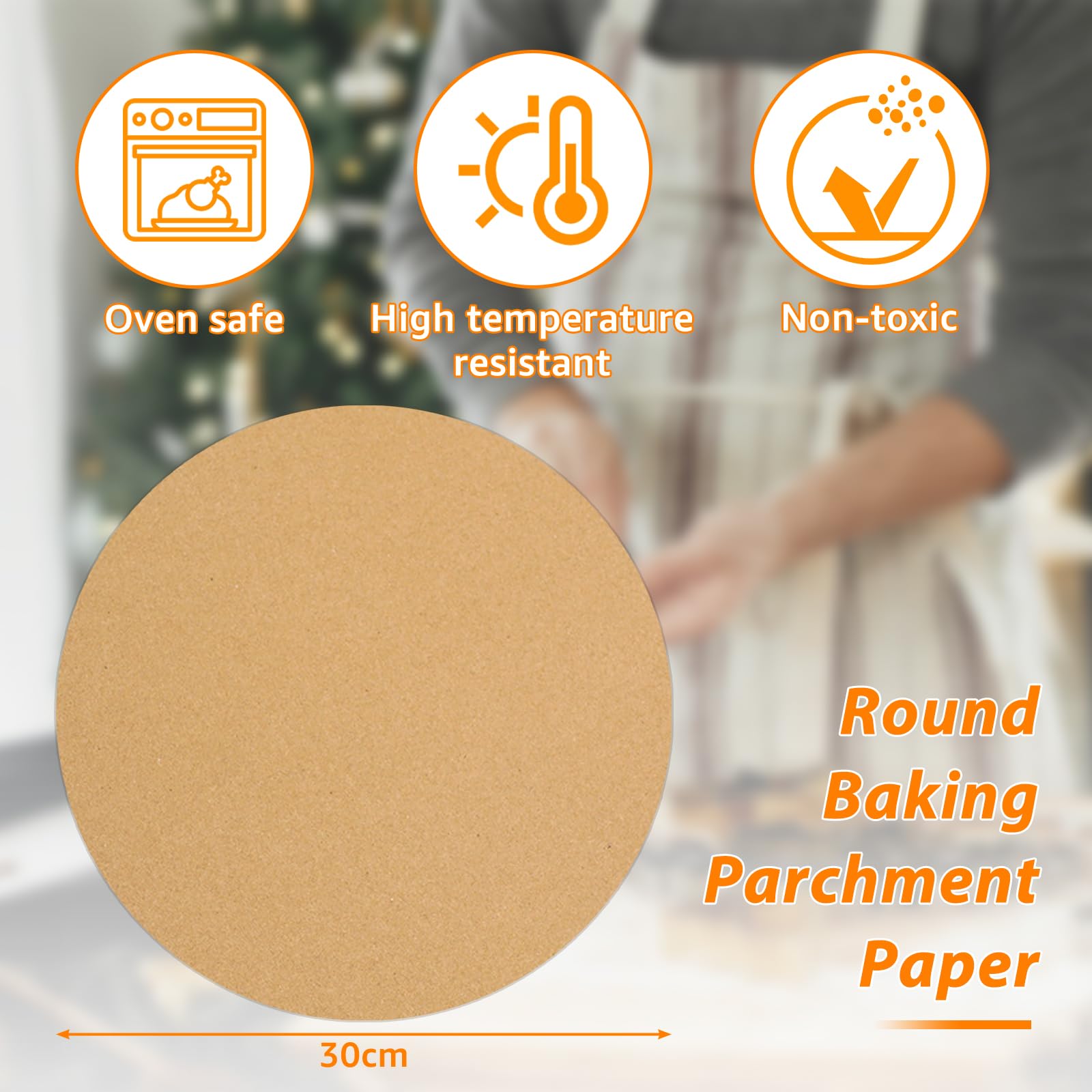 CoKeeSun 200 Feuilles Papier Cuisson Air Fryer, Deux Tailles Antiadhésif Papier Sulfurisé, Perforé Papier Pour Air Fryer Résistant à La Chaleur Reutilisable Pour Friteuse à Air(23×33cm)(14×20.5cm