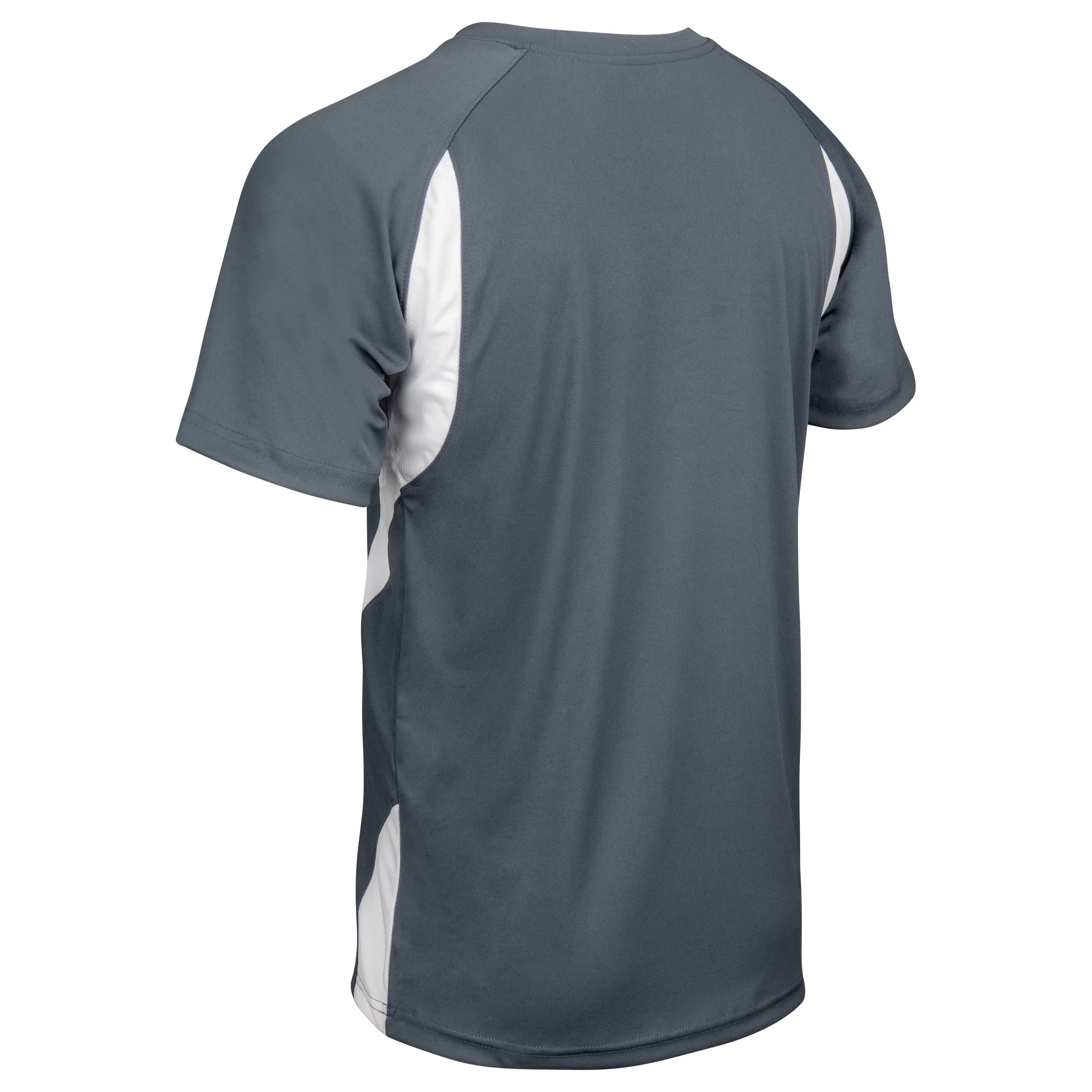 Champro Maillot de Baseball/Softball pour Homme BS63AGHW3XL Wild Card en Polyester à 2 Boutons, Graphite, Blanc, XXXL