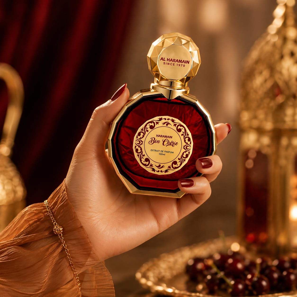 Al Haramain Bon Cherie Red Extrait De Parfum Spray for Women, 3.4 Ounce