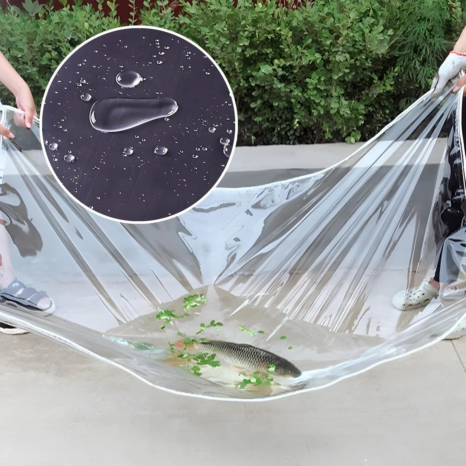Plane Transparent mit Reißverschluss Nach Maß, Durchsichtige Plane mit Ösen, 420g/m² Reißfest Transparent Plane für Gärten, Gewächshaus (2x2.5m)