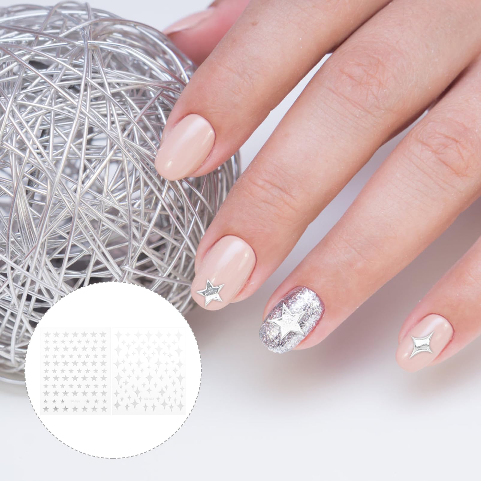 5 Set Adesivi Per Unghie Creativi E Stickers Per Decorazioni Manicure Facili Applicare Design Unico Per Nail Art Per Amiche E Appassionate Unghie 8 Fogli*5