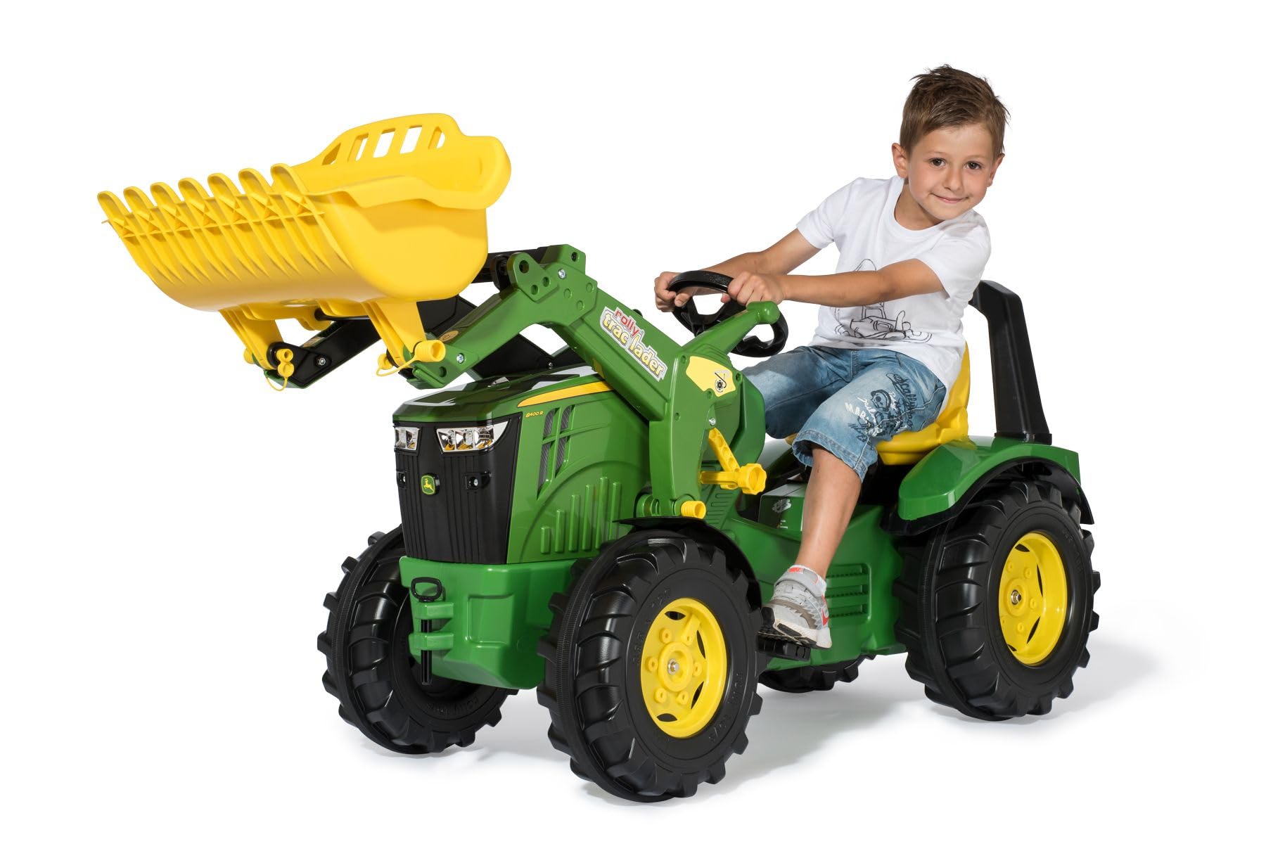 ROLLY TOYS- rollyX-Trac Premium John Deere 8400R Trattore a Pedale, Colore Verde, L, 651047