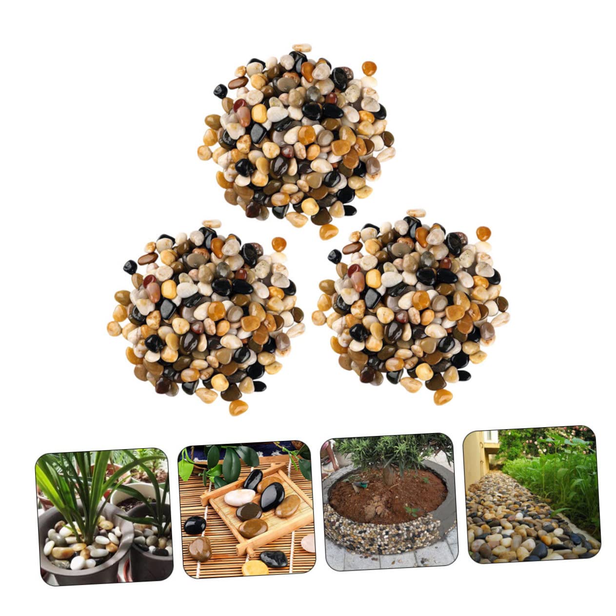 3packungen Dekorative Steine Für Garten Und Aquarium Natursteine Pro Packung Für Blumentöpfe Kunsthandwerk Und Landschaftsgestaltung Für Aquarien Und Terrarien